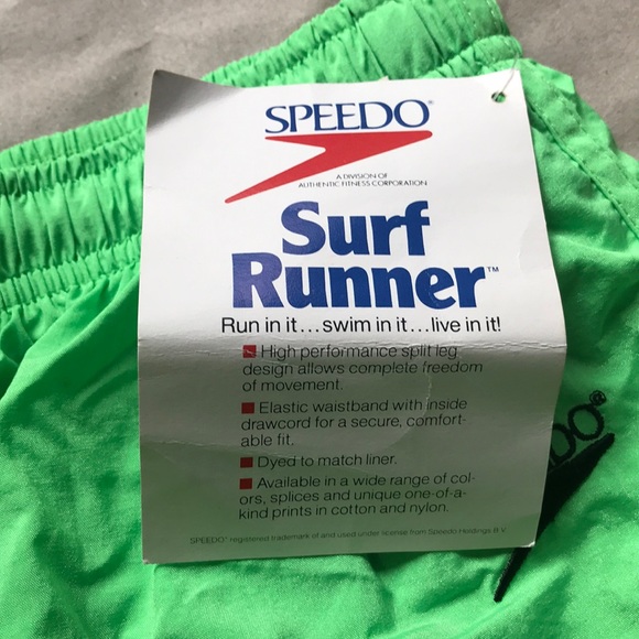 NWT Speedo SURF RUNNER Short Green Small - Picture 5 of 8